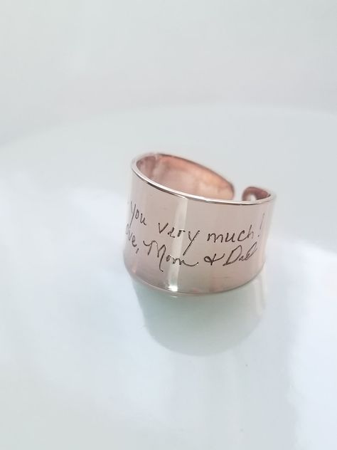 Actual Handwritten Ring, Custom Handwriting Ring, Engraved Signature Ring, Adjustable Name Ring Memorial Jewelry, Personalized Keepsake Gift - Etsy Handwriting Ring, Handwritten Ring, Handwriting Necklace Custom, Signature Ring, Signature Rings, Name Ring, Name Rings, Jewelry Personalized, Memorial Keepsakes