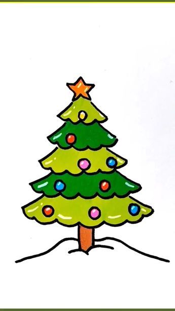 Crismas Drawings Ideas Aesthetic, Draw Christmas Tree Easy, Easy Draw Christmas Pictures, Christmas Tree Paintings Easy, Xmas Tree Drawing Simple, Christmas Tree Ideas Drawing Easy, Christmas Tree How To Draw, Easy Present Drawing, Easy Draw Christmas Tree