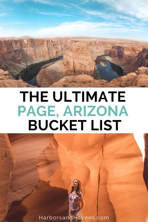 Camping Page Arizona, Arizona Places To Stay, Page Arizona Itinerary, Things To Do In Page Arizona, Page Arizona Things To Do In, Arizona Waterfalls, Arizona Hikes, Horseshoe Bend Arizona, Arizona Bucket List