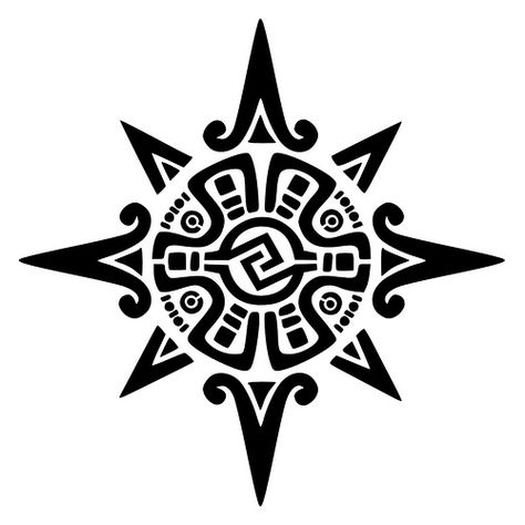 Inca star, the final stage in my tattoo! Incan Inspired Tattoos, Sun Tattoo Meaning, Tattoo Sonne, Aztec Symbols, Mayan Tattoos, Aztec Tattoos, Inca Tattoo, Sun Tattoo Designs, Aztec Tattoo Designs