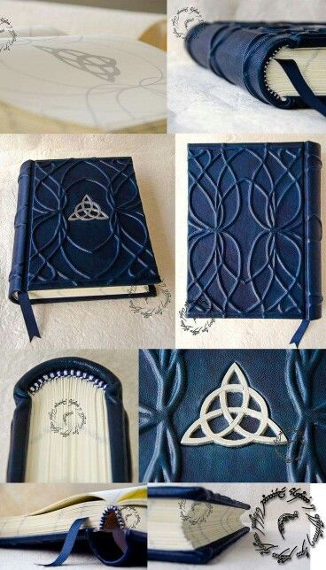 Triquerta, bos shared from fb. Pagan Crafts, Leather Book, Beautifully Made, Handmade Books, Diy Book, Book Binding, Altered Books, Spell Book, Journal Covers