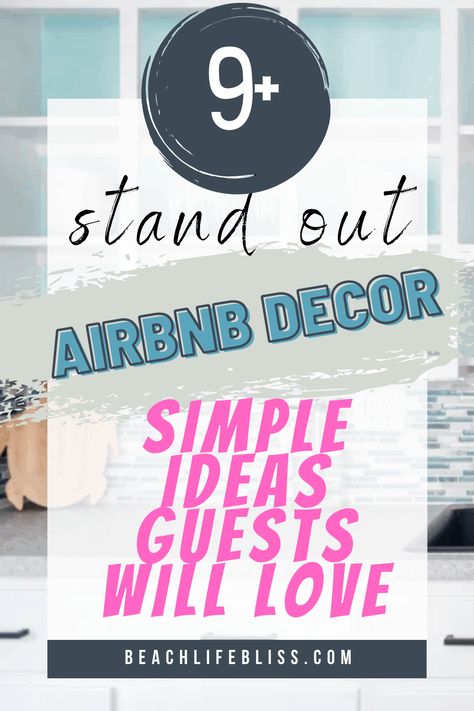 Lake Airbnb Ideas, Air B&b Decor Ideas, Beach Rental Decor, Airbnb Decor Ideas, Airbnb Decor Room Ideas, Bnb Decor, Airbnb Arbitrage, Guest Welcome Baskets, Decorate Airbnb