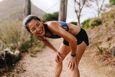 Female runner taking a break  by Jacob Lund on @creativemarket Dana Linn Bailey, Running Photography, Running Photos, Female Runner, Fitness Motivation Pictures, After Running, Running Inspiration, Workout Fits, Motivational Pictures