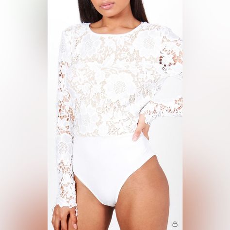 White Lace Bodysuit