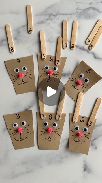 Cali ⭐️ Chasing50Toes on Instagram: "🐰Bunny Before & After 🐰 we made these fun bunnies a few years back to practice number order. They are sweet for any time of year and can be simply stored in a cup on the counter between practice sessions!   #eastercraft #kindergarten #preschoolathome" Numeracy Activities For Preschoolers, Numeracy Activity For Kindergarten, Numbers Hands On Activities, Before After And Between Activity, Number Ordering Activities, Teaching Number Recognition, Before And After Number Activity, Before And After Activities Kindergarten, After Before Between Activity