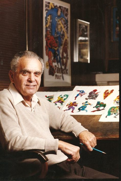 Jack Kirby. Photograph by Kim Kulish. Jack King, Jack Kirby Art, Kirby Art, Jack Kirby, Classic Comics, August 28, American Comics, Comic Book Covers, Comic Book Artists