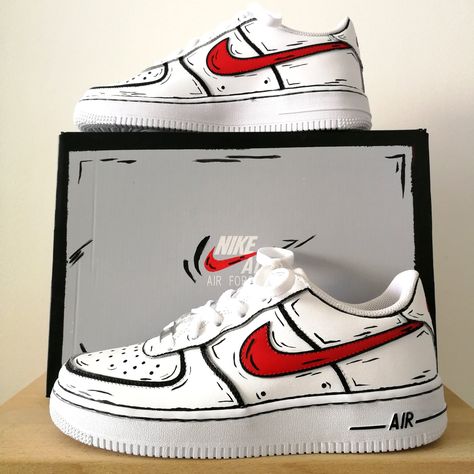 Zapatillas Nike Air Force, Air Force One Shoes, Painted Shoes Diy, Custom Sneakers Diy, Air Force 1 Sneakers, Custom Shoes Diy, Diy Sneakers, Nike Shoes Air Force, Nike Air Force One