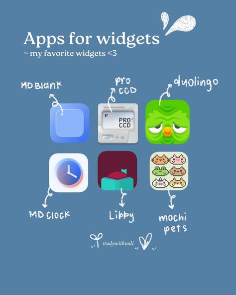 Good Widget Apps, Free Widget Apps Iphone, Cute Apps For Iphone, Productive Phone Layout, Iphone Design Apps, Apps For Widgets, Apps To Get On Iphone, I Pad Home Screen Layout, Free Widget Apps