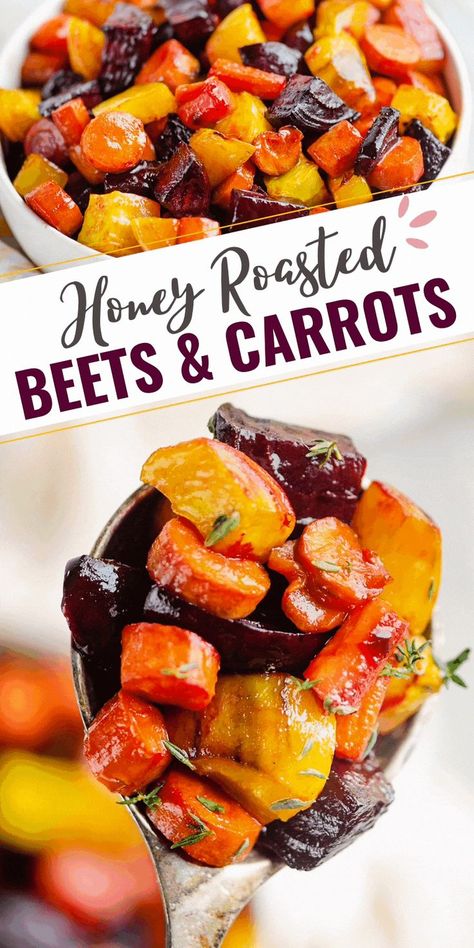 Honey Roasted Beets, Beets And Carrots, Roasted Beets And Carrots, Beets Carrots, Carrots Recipe, Healthy Side Dish, Roasted Vegetable Recipes, Vegetable Side Dishes Recipes, Beet Recipes