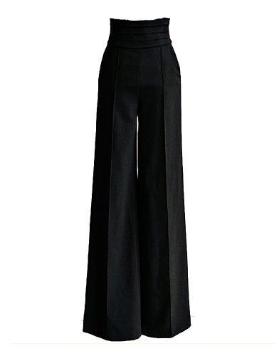 PrettyGuide Women Vintage Office Career Slim High Waist Flare Wide Leg Long Pants Trousers (M/UK 6) PrettyGuide http://www.amazon.co.uk/dp/B00JVE4HC8/ref=cm_sw_r_pi_dp_vclUvb14XZVNY High Waist Pants For Women, Flare Dress Pants, High Waist Trousers, Black Wide Leg Pants, Vintage Trousers, Flared Trousers, Vintage Office, Long Trousers, Savile Row