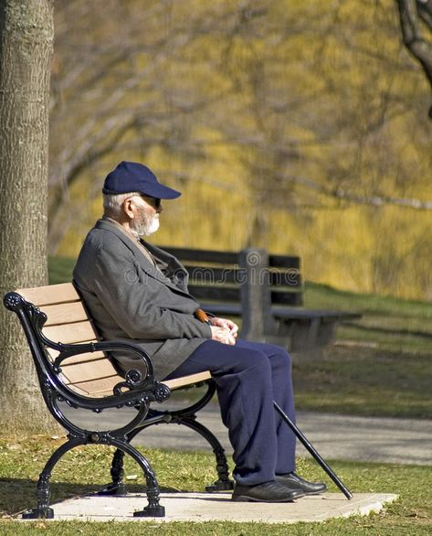 Sunday afternoon. Old man on the bench , #spon, #afternoon, #Sunday, #bench, #man #ad Park With People, Man Sitting On Bench, People At The Park, Sitting On A Bench, People In Park, Cute Old Man, Sitting On Bench, Old Man, Old Man Pictures