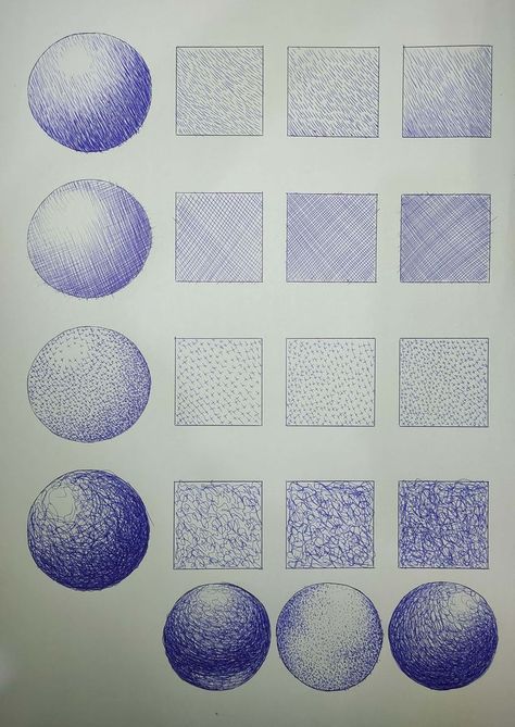 Pen Drawing Exercises, Hypnosis Drawing, Ballpoint Pen Art Tutorial, Ballpoint Pen Shading, Ball Pen Sketch Simple, Shading With Pen, Blue Pen Sketch Simple, Pen Art Drawings Creative, Shading Techniques For Beginners