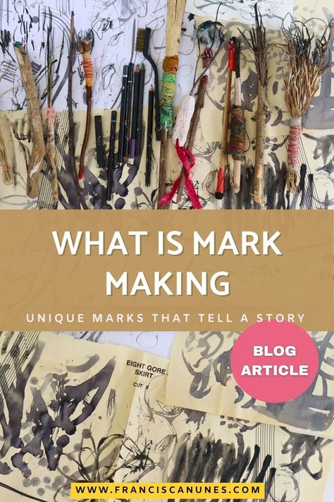 What is mark-making and how is it important to your artwork — FRANCISCA NUNES Mixed Media Nature Artist Mark Making Techniques Ideas, Charcoal Mark Making, Mark Making Tools Ideas, Mark Making Ideas, Mark Making Techniques, Mark Making Tools, Journal Tools, Mixed Media Nature, Painting Journal