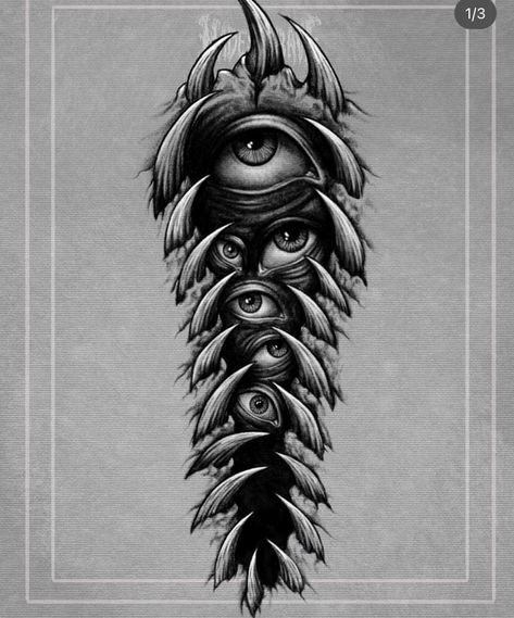 Dark Eyes Tattoo, Creepy Eye Tattoo Design, Filigree Eye Tattoo, Horror Tattoo Ideas Dark Art, Gothic Eye Tattoo Design, Occult Eye Tattoo, Horror Tattoo Designs, Creepy Blackwork Tattoo, Chest Tattoo Wings