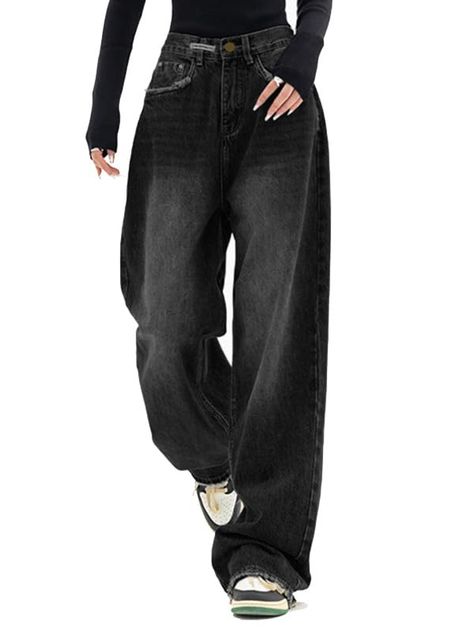 Jean Cargo Pants, Baggy Clothes Aesthetic, Loose Jeans Outfit, Wide Leg Baggy Jeans, Baggy Jeans For Women, Cargo Pants Baggy, Wide Leg Pants Jeans, Y2k Cargo Pants, Y2k Baggy Jeans