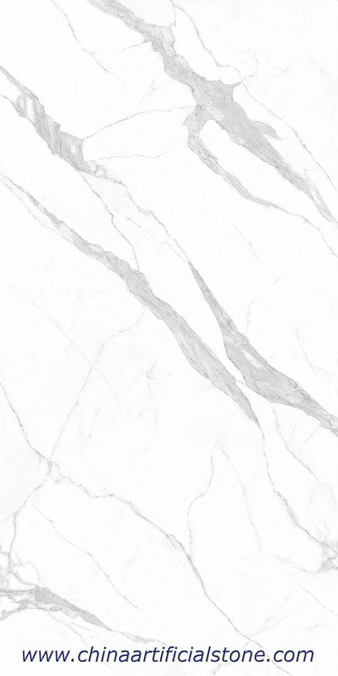 Enming Stone supplies high quality Calacatta Carrara Sintered Stone Slabs 3200x1600x12mm Surface Matt  for countertops application. contact info@chinaartificialstone.com Calacata Marble, Calcatta Marble, Stone Tile Texture, American Interior Design, Carara Marble, Carrara Tiles, Blue Flower Wallpaper, Wall Texture Design, Urban Landscape Design