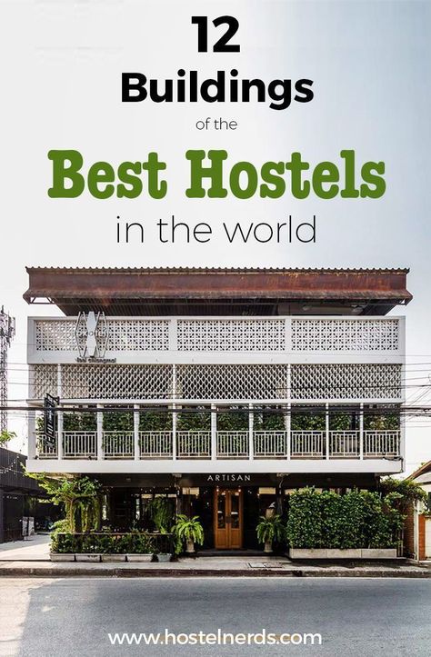 Hostel Architecture – 12 Hostel Buildings to admire from the in- and outside! Many hostels in this world are located inside beautiful architectural buildings, even monuments. We had a look around. https://hostelnerds.com/hostel-architecture-plan/ #hostels #archictecture #hosteldesign Hostel Buildings, Backpacking For Beginners, Architectural Buildings, Hotel Design Architecture, Hostels Design, Hostel Room, Youth Hostel, Facade Architecture Design, Hotel Plan