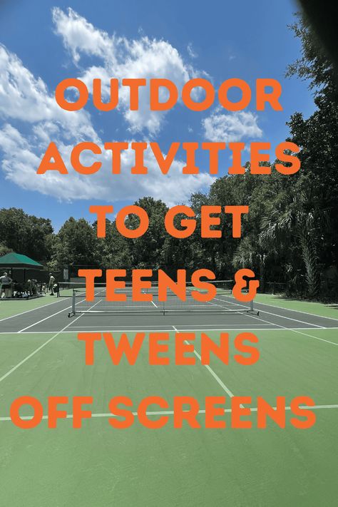 The best and most fun outdoor games and activities for teens and tweens to get them off screens! #teens #teensoutside #outdoorkids #tweens #outdoortweens #outdoorgamesforteens #outdooractivitiesforteens #teenagers #teenagersoutside #screenfree #offscreens Outdoor Activities For Teens, Outdoor Games For Teens, Fun Games For Teenagers, Outdoor School Activities, Outdoor Activities For Adults, Outdoor Hobbies, Fun Outdoor Games, Kids Camp, Youth Group Games