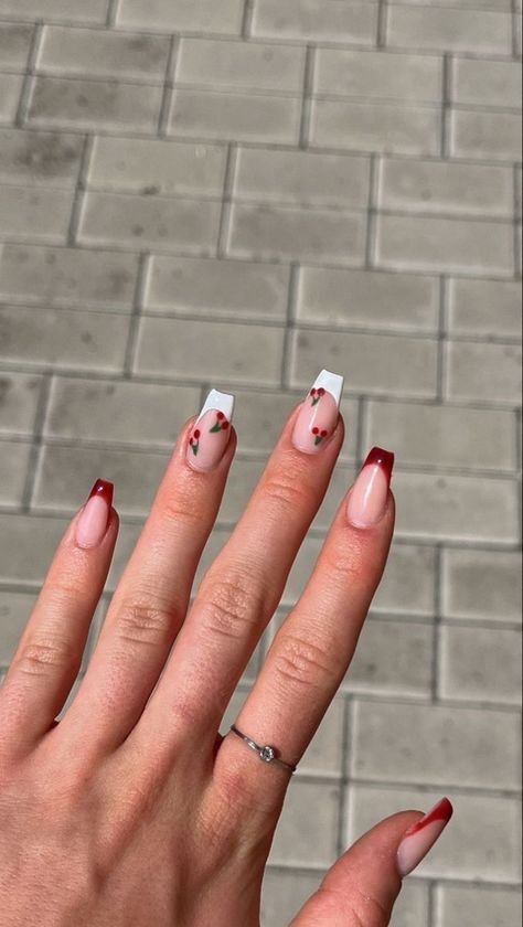 Girly Acrylic Nails, Cherry Nails, Arylic Nails, Summery Nails, Her Nails, Acylic Nails, Classy Acrylic Nails, Aycrlic Nails, Nagel Inspo