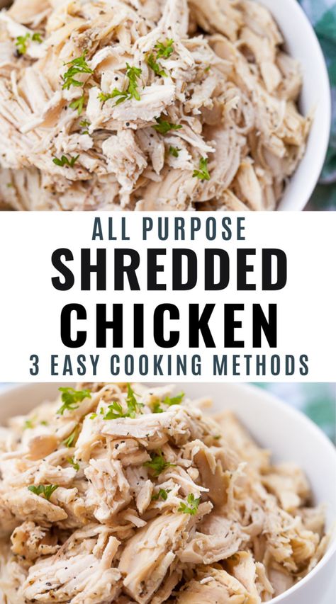 Cook Shredded Chicken, Enchiladas Chicken, Shredded Chicken Crockpot, Easy Shredded Chicken, Slow Cooker Shredded Chicken, Make Shredded Chicken, Chicken Salads, Whole30 Chicken, Cooking Frozen Chicken