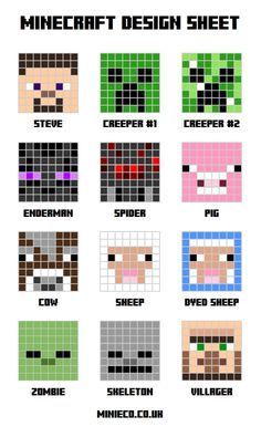 Minecraft mob faces Minecraft Mob Heads Grid, Diy Minecraft Invitations, Aquabeads Minecraft, Minecraft Cookies Decorated, Minecraft Cake Easy Simple, Minecraft Mosaic, Minecraft Perler Bead Patterns, Minecraft Pixel Art Templates, Diy Minecraft Decorations