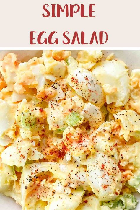 This easy to make Egg Salad is perfect for anyone following the Weight Watchers plans. A tasty WW lunch recipe that is 1 SmartPoint per portion on Weight Watchers Purple, Blue and (the old) Freestyle plans and 5 SmartPoints on the Green plan. #weightwatcherslunchrecipes #weightwatchers #freestyle #wwblueplan #wwgreenplan #wwpurpleplan #wweggsalad Weight Watchers Salad, Weight Watchers Meals Dinner, Weight Watchers Lunches, Weight Watchers Plan, Weight Watchers Meal Plans, Weight Watchers Recipes Desserts, Weight Watchers Smart Points, Weight Watchers Free, Weight Watcher Dinners