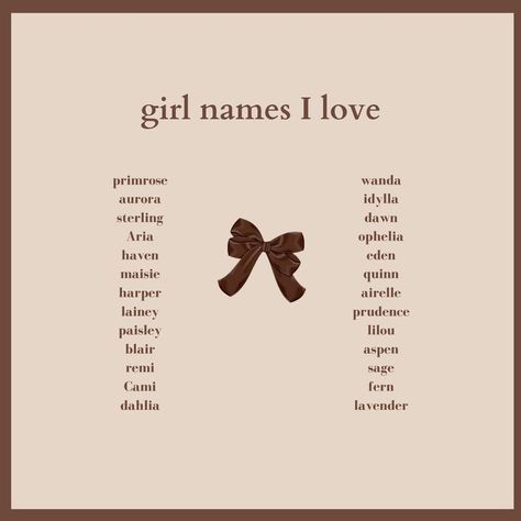 Names I Love, Wallpaper Name, Sweet Baby Names, Best Character Names, Fantasy Names, Aesthetic Names, Pretty Names, Name Inspiration, Writing Inspiration Prompts