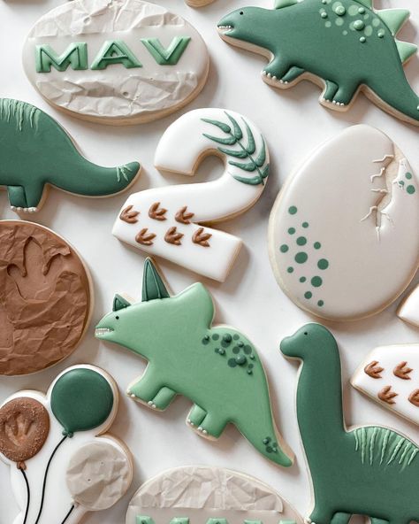 A rawr-some second birthday 🦕 #cookies #njcookies #decoratedsugarcookies #cookiesofinstagram | Instagram Second Birthday Cookies, Dino Cookies, Dinosaur Cakes, Dinosaur Cookie, Dinosaur Cookies, Dinosaur Cake, Dino Party, Second Birthday, Birthday Cookies