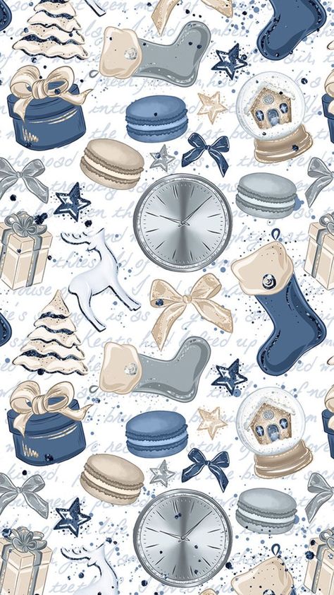 Blue Christmas Wallpaper Aesthetic, Christmas Blue Wallpaper, Blue Christmas Wallpaper, Hello Novembre, Girly Background, Wallpaper Iphone Vintage, Blue Christmas Background, Background Winter, Christmas Iphone