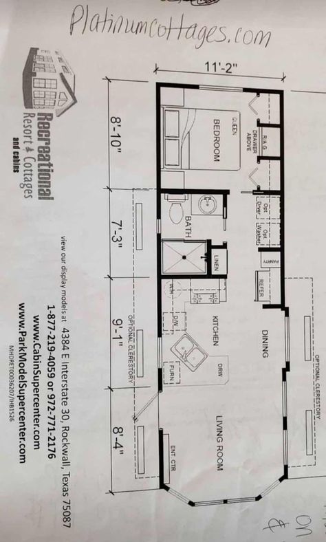 1 Bedroom Tiny House, Bedroom Tiny House, Massive Kitchen, Large Refrigerator, Floor Bedroom, Trailer Living, Tiny House Inspiration, Tiny House Floor Plans, Tiny House Plans