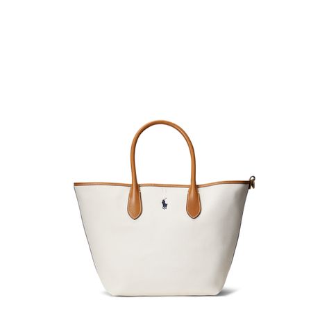 Reversible Canvas Medium Bellport Tote for Women | Ralph Lauren® UK Cavas Bag, Raph Lauren, Ralph Lauren Tote, Uni Bag, Parisienne Style, Ralph Lauren Handbags, Handbags For School, Best Tote Bags, Ralph Lauren Bags