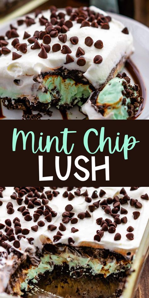 Turtle Lush Dessert, Mint Oreo Dessert, Mint Dessert Recipes, Lasagna Desserts, Mint Dessert, Irish Dessert Recipes, Dessert Lasagna, Summer Desert, Mint Desserts