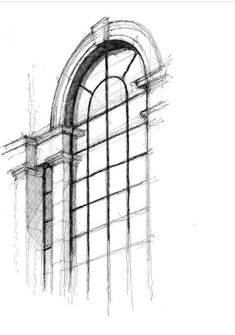 Window Sketch, Architecture Drawing Presentation, Architecture Drawing Sketchbooks, Window Drawing, Architecture Drawing Plan, Interior Architecture Drawing, Architecture Sketchbook, Interior Design Sketches, Architecture Design Sketch