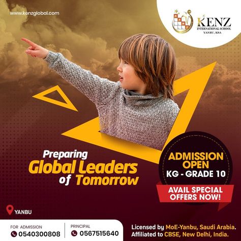 Admission open ( KG - GRADE 10 ) Avail special offers now ! For more details contact : +966 540300808 www.kenzglobal.com . . . . #KenzInternationalSchool #graduation #KGGraduation #kids #bestschool #admission #admissionopen #students #teachers #enrollnow #activity #kindergarten #achievement #SchoolsinYanbu #yanbu #KSAlife School Admission Open Creative Poster, Admission Open Creative Poster, Admission Open Creative, Activity Kindergarten, Admissions Poster, Casual Frocks, Grade 10, Admission Open, School Admissions