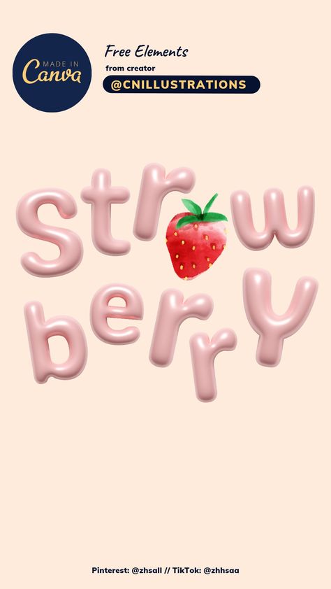 Pink fonts Canva free element strawberry cute coquette Anti Branding Design, Canva Letter Element, Free Canva Elements, Font Canva Lettering, Font Love, Font Bubble, Canva Font, الفن الرقمي, Keyword Elements Canva