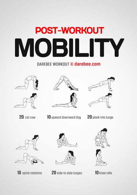 Mobility Workout, Workout Gym Routine, Quick Workout Routine, Workout Without Gym, Gym Routine, Body Workout Plan, At Home Workout Plan, Home Workouts, Gym Workout Tips