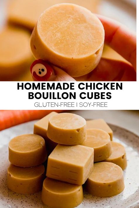 Homemade Chicken Bouillon Cubes Homemade Beef Bouillon, Homemade Chicken Bouillon, Chicken Bouillon Recipe, Bouillon Recipe, Unbound Wellness, Beef And Vegetables, Chicken Bouillon, Homemade Pantry, Ingredient Substitutions