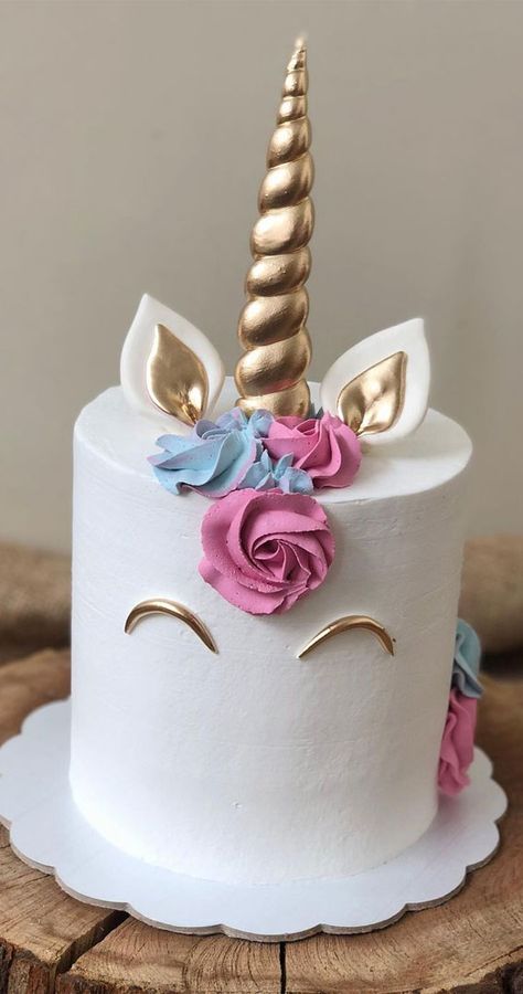 5. Simple Unicorn Cake These days, celebration cakes are all about unique designs and attractive decorations. When it comes to little girl’s party. The unicorn... Simple Unicorn Birthday Cake, Unicorn Simple Cake, Unique Unicorn Cake Design, Simple Unicorn Cake Design, Unicorn Cakes For Girls Birthday, Simple Unicorn Cake, Unicorn Birthday Cake Ideas, Birthday Cake Crown, Unicorn Cake Design