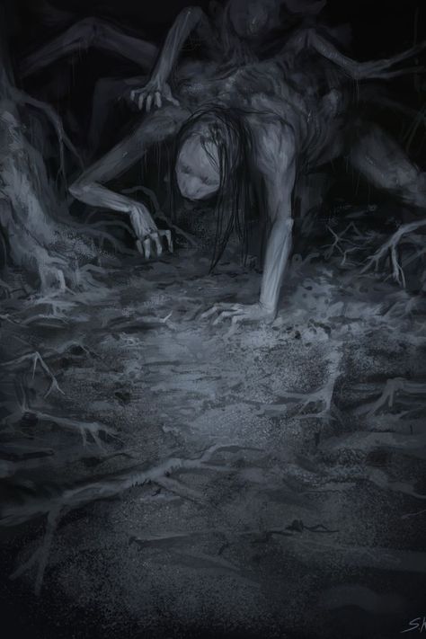 Creepy Paintings, Nightmares Art, Creepy Monster, Creepy Images, Horror Monsters, Cosmic Horror, 다크 판타지, Monster Concept Art, Fantasy Monster