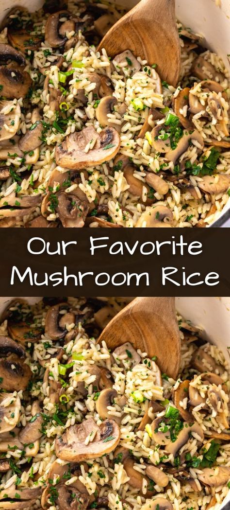 Rice Recipes Side, Mushroom Rice Recipes, Mushroom Side Dishes, Rice Side Dish Recipes, Mushroom Rice, Mushroom Dish, Rice Side, Rice Side Dishes, Rice Recipe