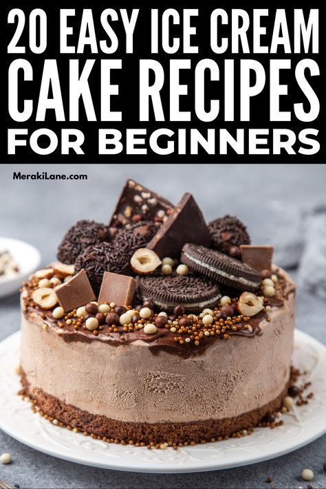 Ice Cream Cake No Chocolate, At Home Ice Cream Cake, Cookie Dough Ice Cream Cake Recipe Easy, I Cream Cake, Ice Cream Cake Chocolate, I’ve Cream Cake Ideas, I E Cream Cake Recipes, Diy Dq Ice Cream Cake, Ice Cream Cake Recipes Easy