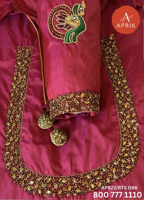 Brooch Work, Aari Blouses, Stone Work Blouse, Handwork Blouse, Aari Design, Embroidery Blouses, Blouse Designs Catalogue, Latest Blouse Designs Pattern, Maggam Work Designs