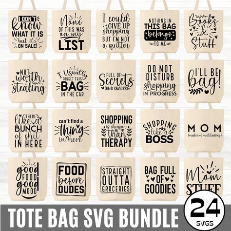 This Clip Art & Image Files item by CreativeProSVG has 308 favorites from Etsy shoppers. Ships from United States. Listed on Aug 22, 2024 Canvas Bag Svg Ideas, Beach Bag Quotes, Shopping Bag Sayings, Funny Grocery Bag Sayings, Cricut Shopping Bag Ideas, Cricut Canvas Bag, Cricut Bag Ideas, Funny Bag Quotes, Make Up Bag Quotes