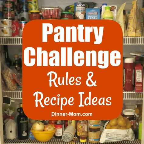 Pantry Cooking Challenge, Pantry Recipes Clean Out The, Cooking Challenge Ideas, Gourmet Sloppy Joes, Pantry Challenge Recipes, Pantry Cooking, Pantry Refrigerator, Pantry Meals, Pantry Challenge