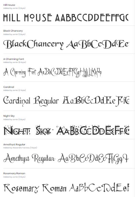 Witchy Handwriting, Witchy Fonts Canva, Victorian Lettering Alphabet, Writing Styles Fonts Creative Lettering, Witchy Typography, Font Ideas Aesthetic, Witchy Lettering, Tarot Font, Witch Letters