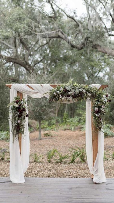 24 Gorgeous Wedding Arches The Beautiful Way to Add Wow Factor 1 - Fab Mood | Wedding Colours, Wedding Themes, Wedding colour palettes Wedding Arch Greenery, Wedding Altar Decorations, Pergola Modern, Wedding Pergola, Wedding Arches Outdoors, Wedding Arbors, Work Decor, Wedding Arbor, Arch Ideas