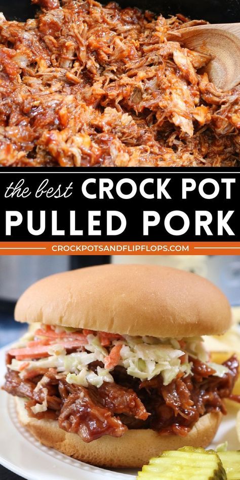 Pulled Pork Crock Pot Recipes, Pulled Pork Crock Pot, Pork Crock Pot, Pulled Pork Crock, Crockpot Pulled Pork Bbq, Crock Pot Pulled Pork, Pork Crock, Pork Dinners, Crock Pot Pulled Pork Recipe