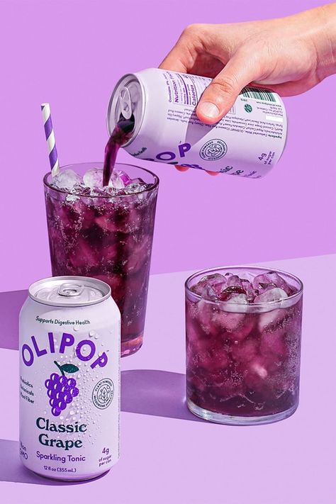 OLIPOP Soda Review Olipop Soda, Concord Grape Juice, Grape Drink, Healthy Soda, High Protein Bars, Caramel Crunch, Bariatric Eating, Soda Brands, Restaurant Specials