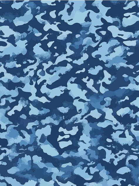 "Camouflage blue pattern" Graphic T-Shirt for Sale by Grypis | Redbubble Clothing Making, Camouflage T Shirts, Army Camouflage, Army Camo, Blue Camouflage, Cool Wallpapers Art, Blue Camo, Camouflage Patterns, Pattern Illustration