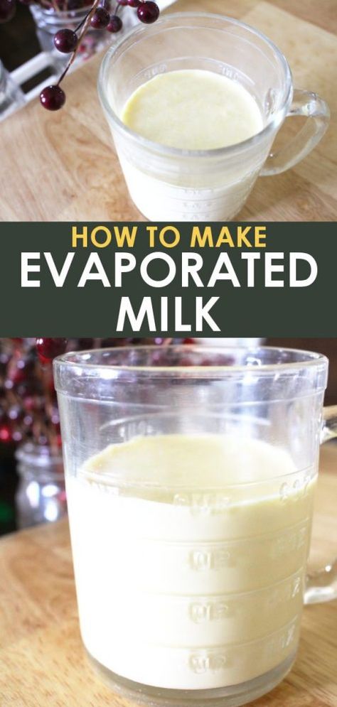 Homemade Evaporated Milk, Make Evaporated Milk, Evaporated Milk Substitute, Evaporated Milk Recipes, Making Caramel, Milk Replacement, Cooking Substitutions, Homemade Pantry, Baking Substitutes